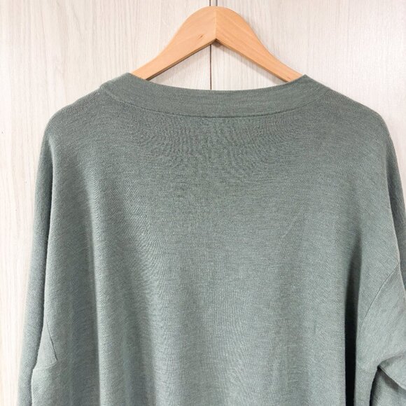 Eileen Fisher 100% Merino Wool Pullover Tunic Top Sweater in Seafoam Green/Blue - Picture 7 of 9